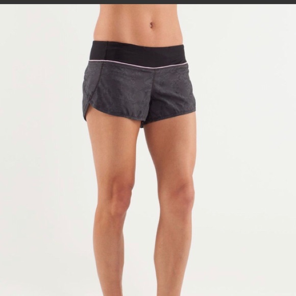 lululemon athletica Pants - Lululemon Run: Speed Short Black / Rose Quartz